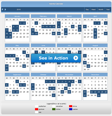 events calendar design. your Ajax Event Calendar!