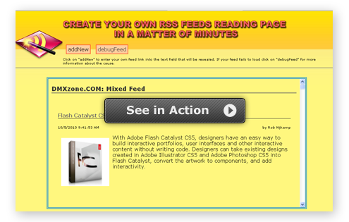 RSS Feeds Reading Page