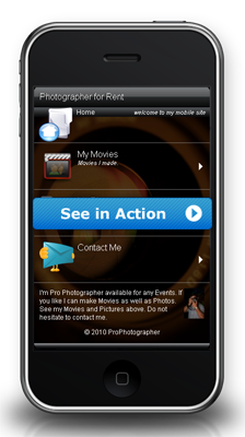 Mobile Website with Sliding Menu