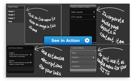 Simple Sliding Menu Examples