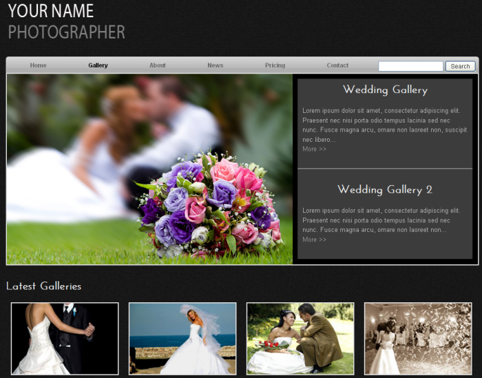 For this sample showcase we used the amazing collection of Wedding photos