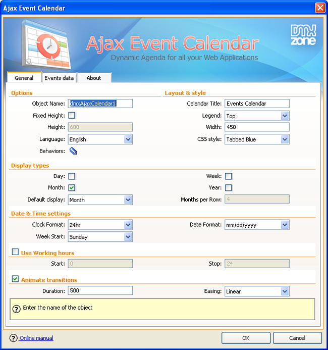 Ajax Event Calendar Manual Articles