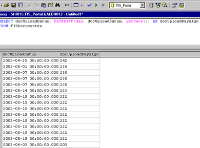 Determining how many days ago files were uploaded using DateDiff