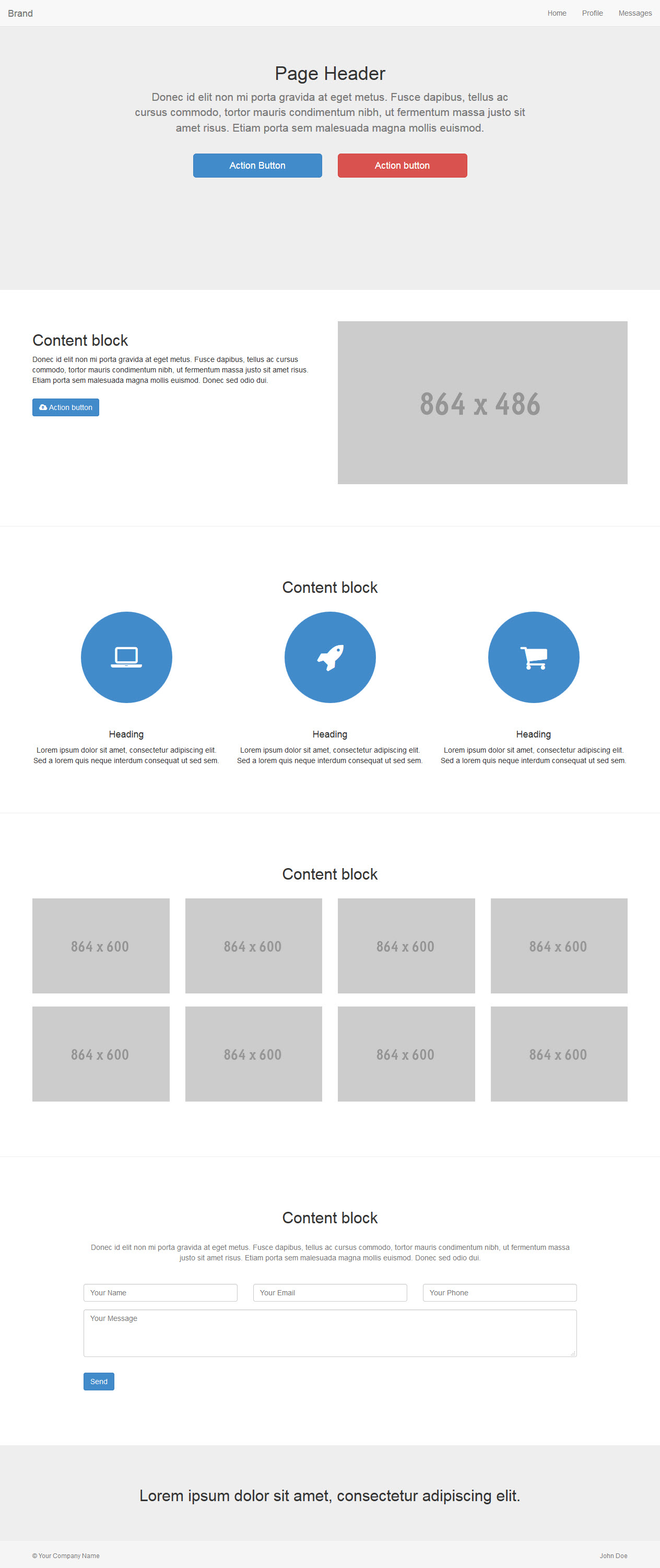 Index Page Template from www.dmxzone.com