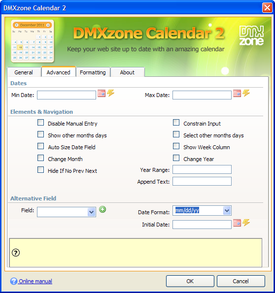 DMXzone Calendar 2 Extensions