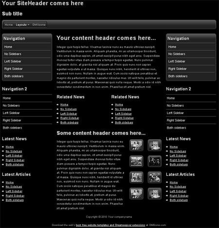 dark black template templates dmxzone com