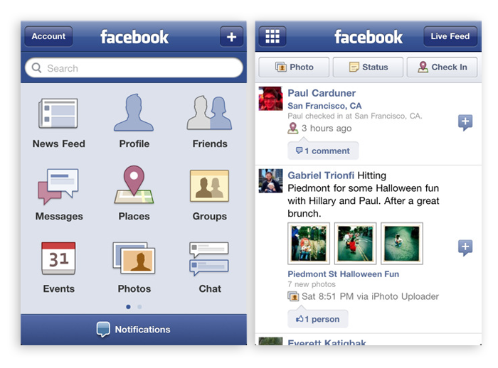 Facebook iPhone