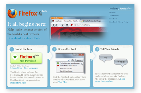 Firefox 4.0 beta 1