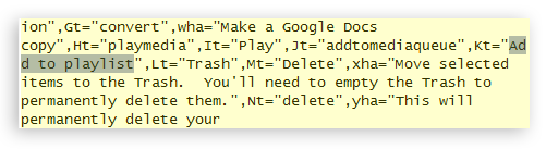 Google Docs playlist