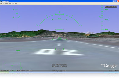 Using The Hidden Flight Simulator in Google Earth