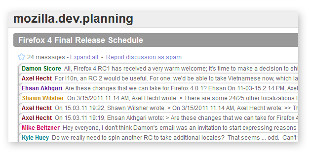 Mozilla Dev Planning