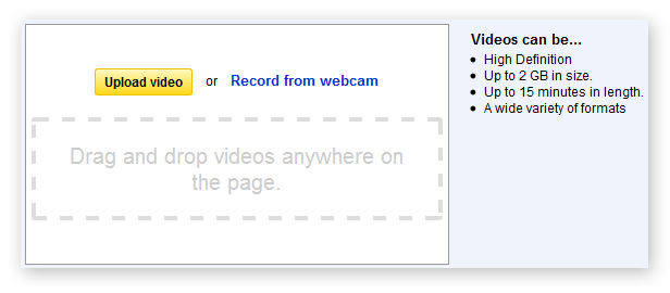Youtube HTML5 drag-and-drop