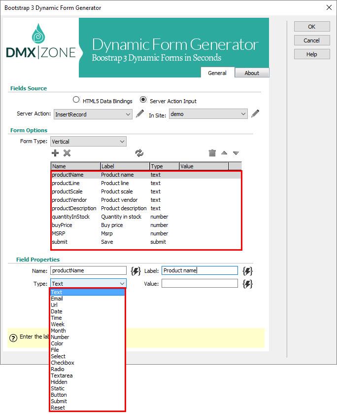 Bootstrap 3 Dynamic Generator - Extensions - DMXzone.COM