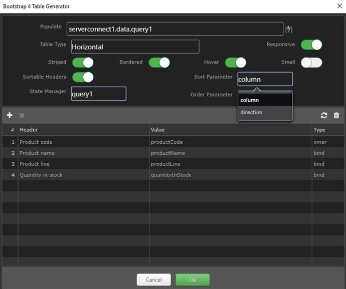 Bootstrap 4 Dynamic Table Generator 2 - -