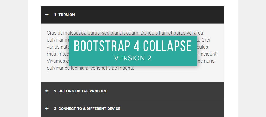 Bootstrap 4 Collapse Version 2 Coming Up! 