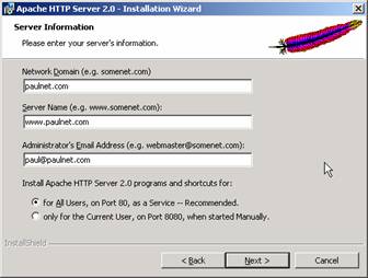 Apache installation diagram 1